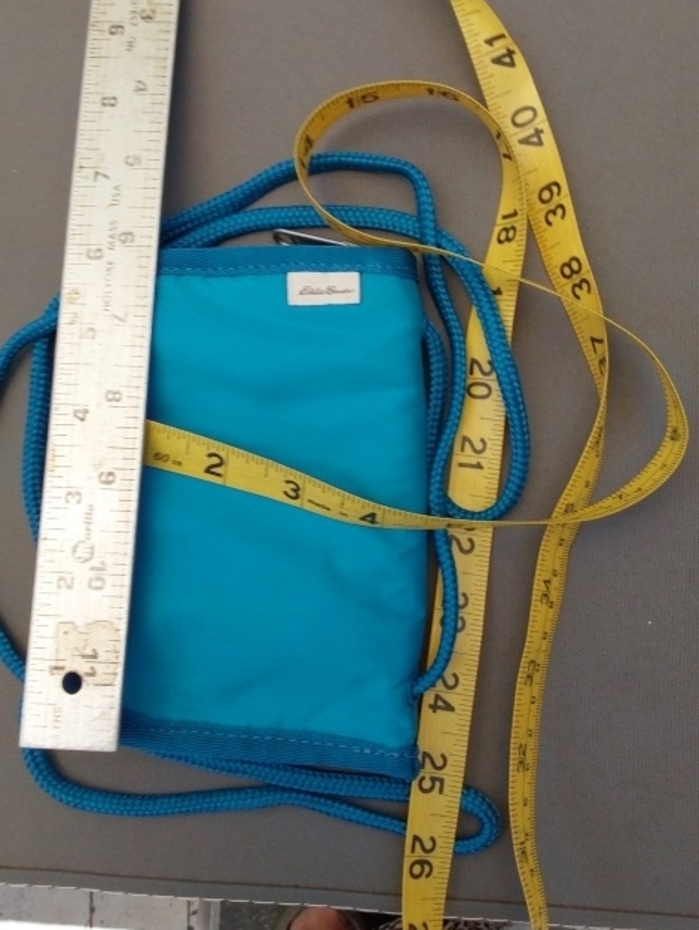 Eddie Bauer Bright Teal Crossbody Wallet